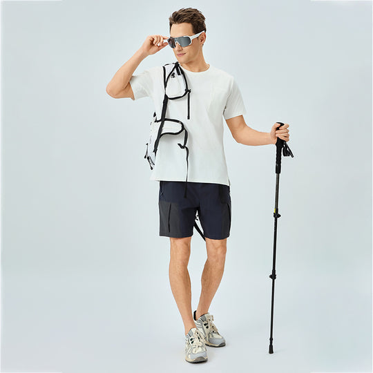 Herren Sportliches T-Shirt mit praktischer Brusttasche Heidi-Mode