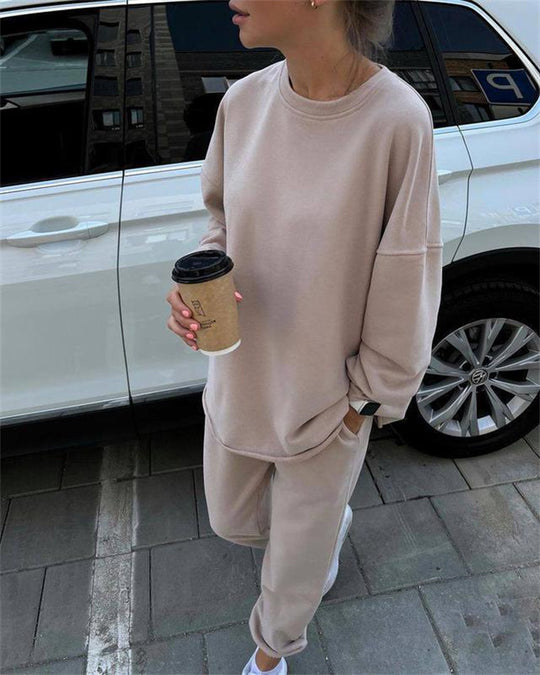 Damen lässiges Fleece-Loungewear-Set Heidi-Mode