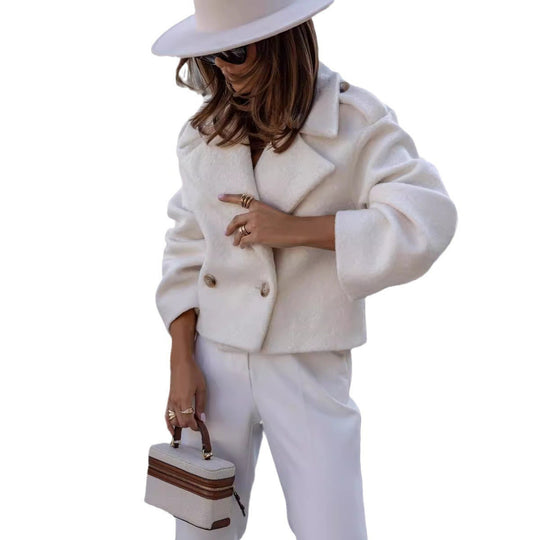 Damen Modische cropped Jacke aus hochwertigem Stoff Heidi-Mode