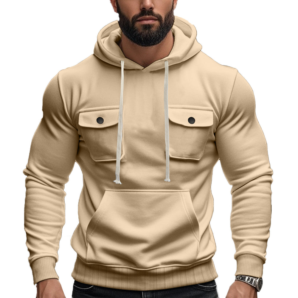 Herren Kapuzenpullover mit praktischen Pattentaschen und modernem Design Heidi-Mode