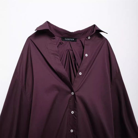 Damen vielseitige Bluse mit lässigem Schnitt und besonderem Falten-Design Heidi-Mode