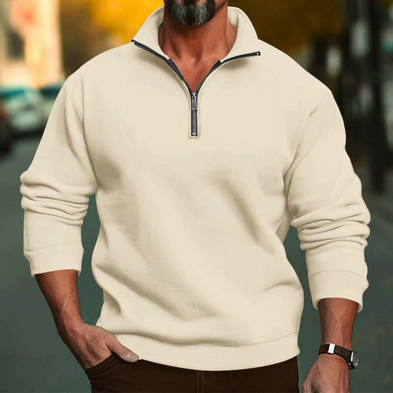 Herren Freizeit-Hoodie mit Reißverschluss und elastischen Bündchen Heidi-Mode