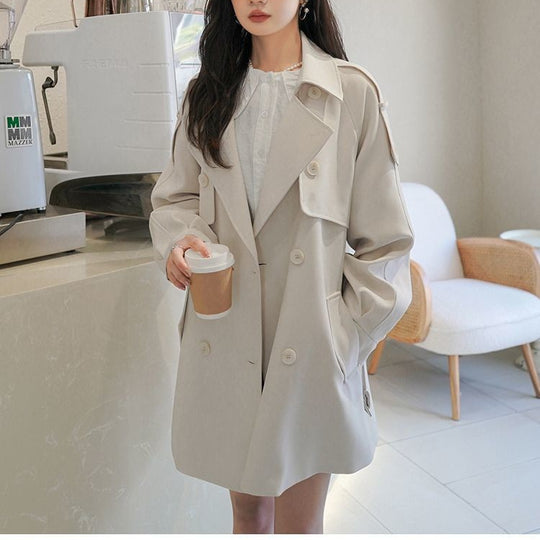 Damen Trenchcoat mit modischem Oversized-Schnitt und eleganten Details Heidi-Mode