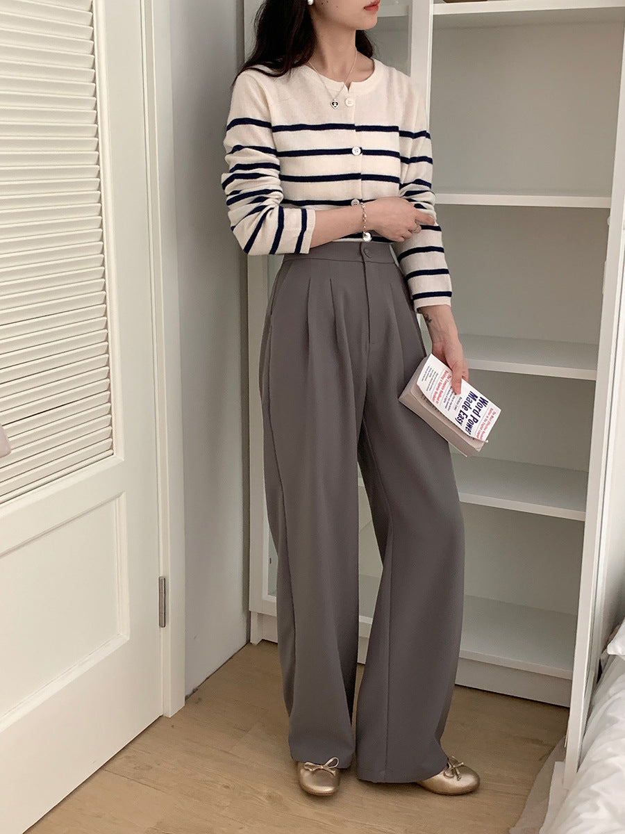 Femme Taillierte Hochtaillierte Weite Hose Heidi-Mode