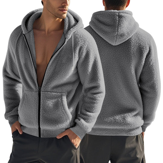Herren Fleece-Hoodie mit kuscheligem Innenfutter und praktischen Taschen Heidi-Mode