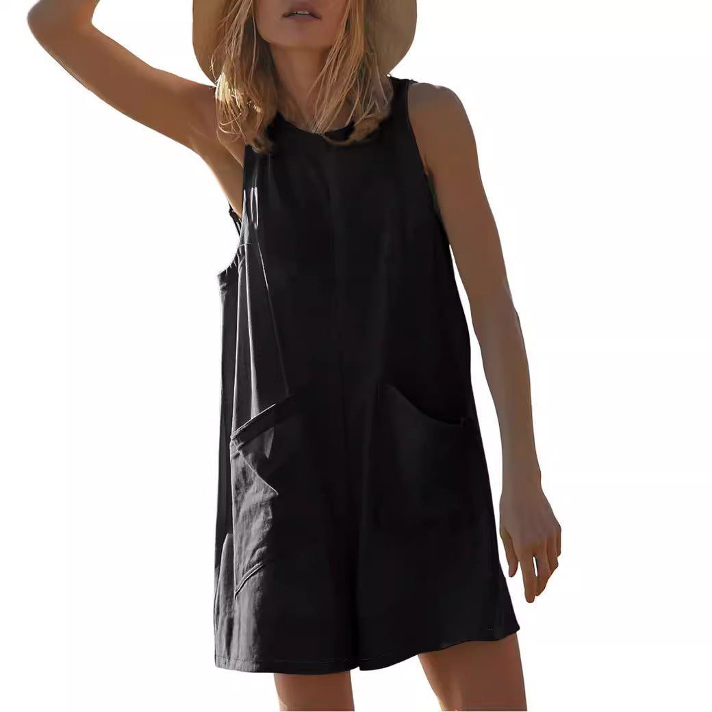 Damen lässiges Sommerkleid mit praktischen Taschen Heidi-Mode