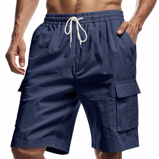 Herren Cargo-Shorts mit mehreren praktischen Taschen und elastischem Bund Heidi-Mode