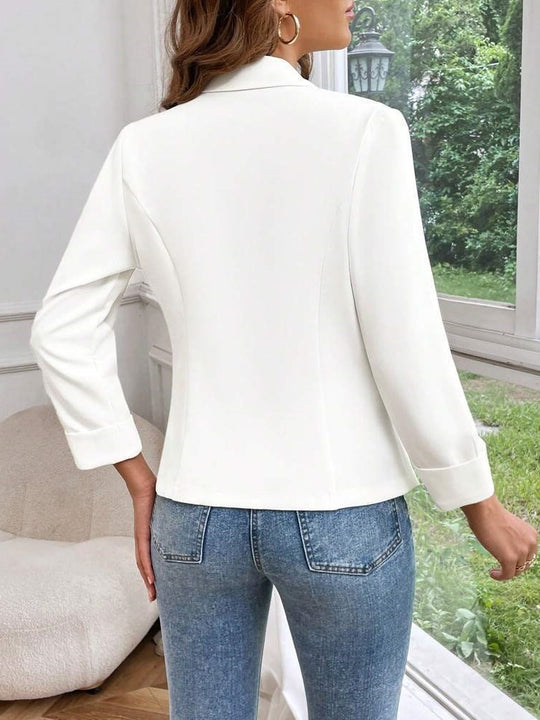 Damen Eleganter und figurbetonender Blazer mit drei Viertelärmeln Heidi-Mode