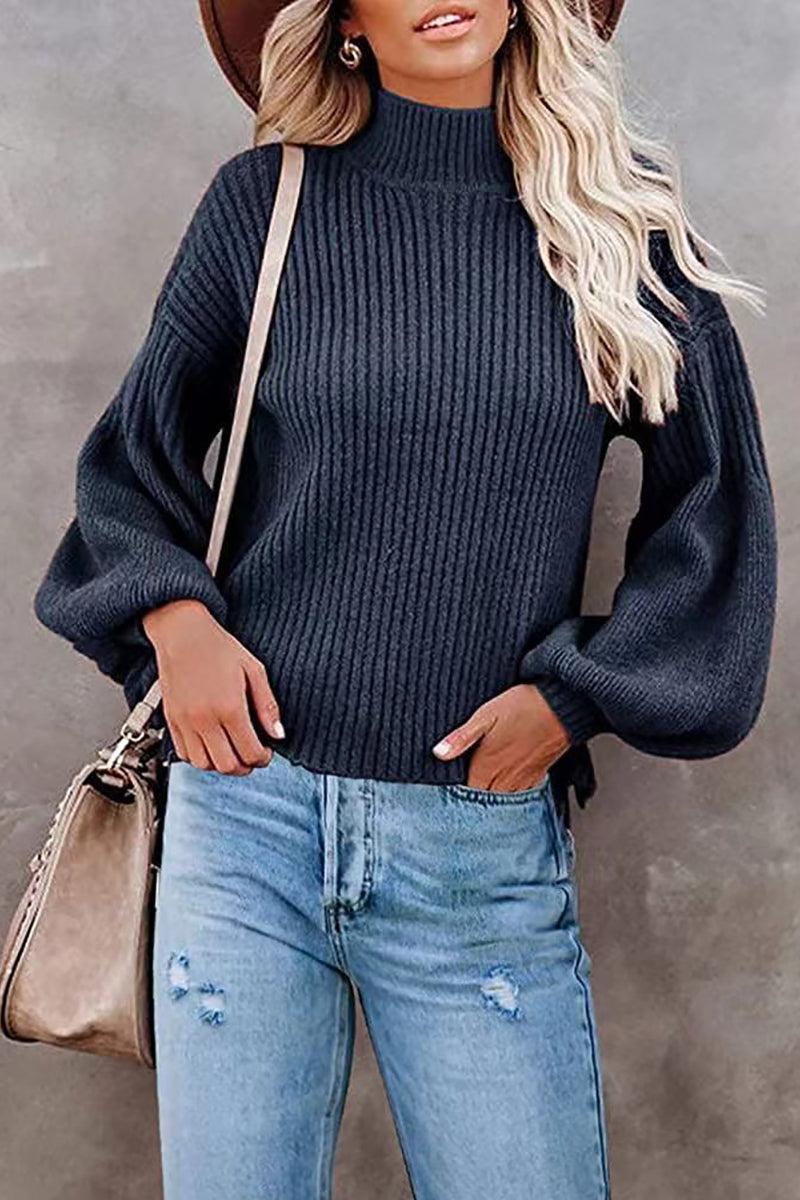 Heidi-Mode | Treffen Sie Mich Draußen Abend Ballonärmel Pullover