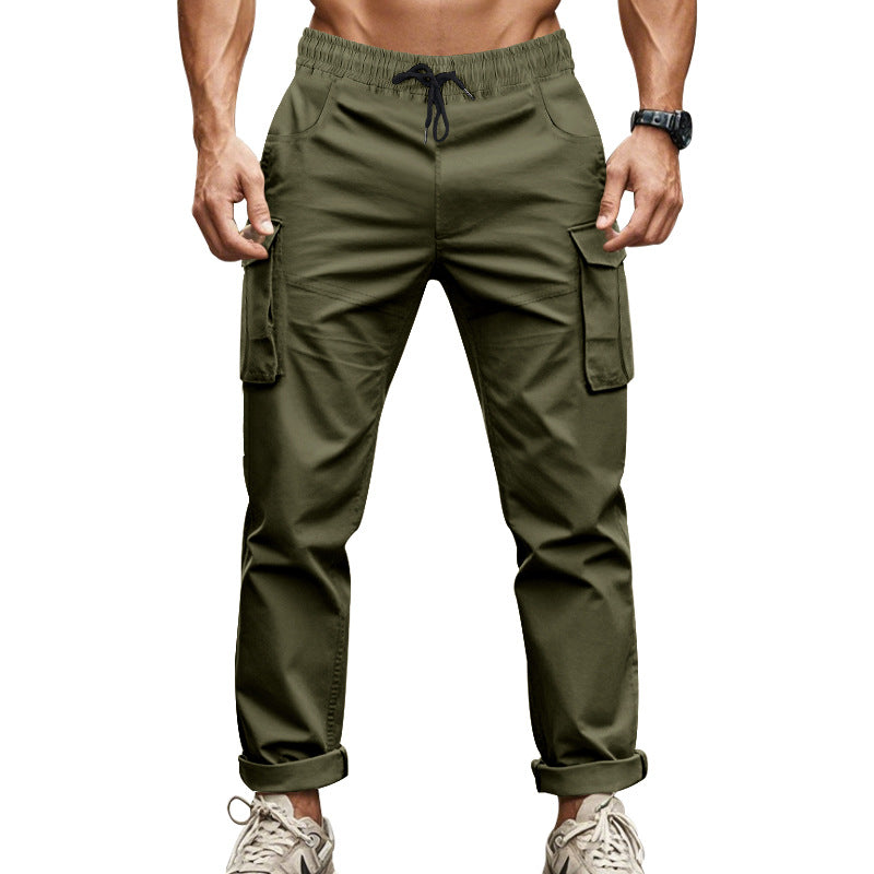 Herren Cargo-Hose mit praktischen Seitentaschen und elastischem Bund Heidi-Mode