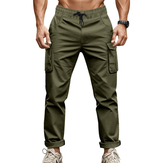 Herren Cargo-Hose mit praktischen Seitentaschen und elastischem Bund Heidi-Mode