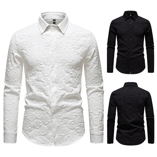 Herren Hemd mit strukturiertem Design Heidi-Mode