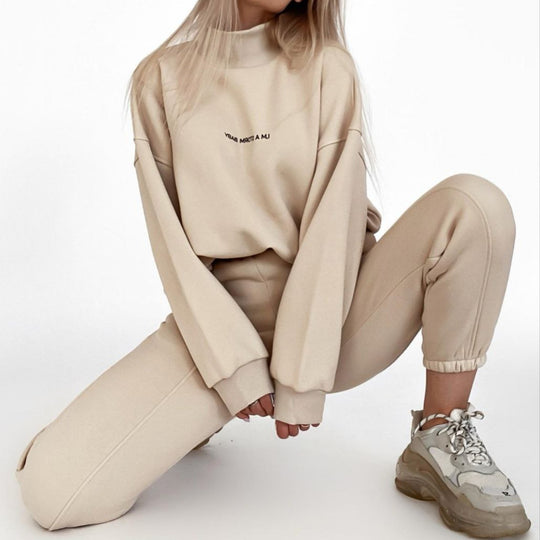 Damen Oversized Sweatshirt und Jogginghose Set Heidi-Mode