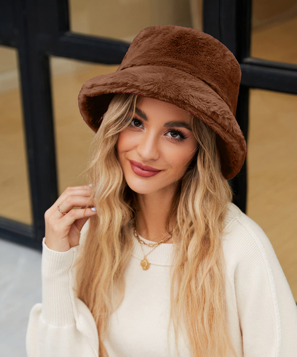 Damen Kuschelhut aus weichem Plüsch Heidi-Mode