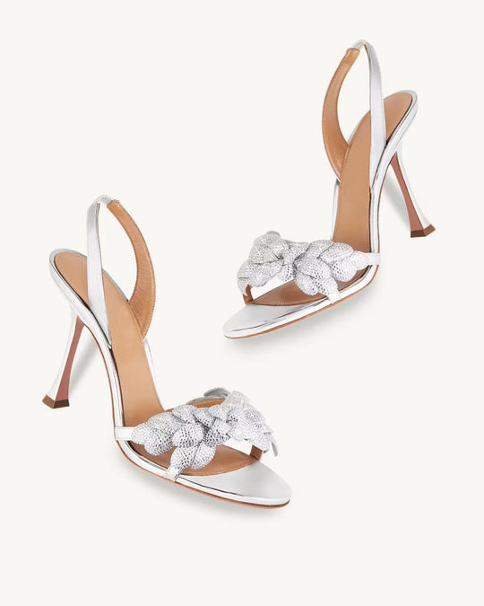 Femme Strappy High-Heeled Sandalen mit dekorativen Knotendetails Heidi-Mode