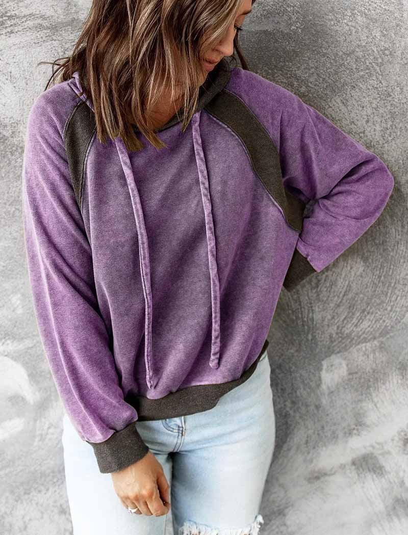 Heidi-Mode | Gewaschener Full Zip Hoodie Mit Reißverschluss Für Damen