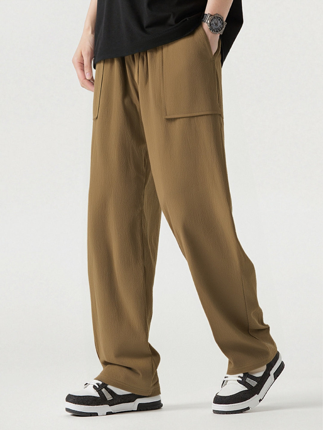 Herren Bequeme Cargo-Hose mit praktischen Taschen und elastischem Bund Heidi-Mode