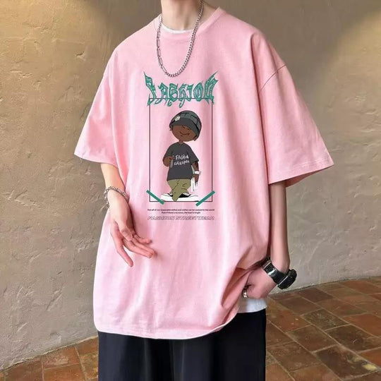 Damen oversized T-Shirt mit grafischem Print und lässigem Schnitt Heidi-Mode