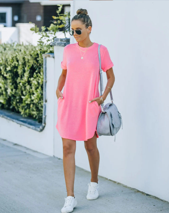 Damen Casual Kleid mit praktischen Taschen Heidi-Mode