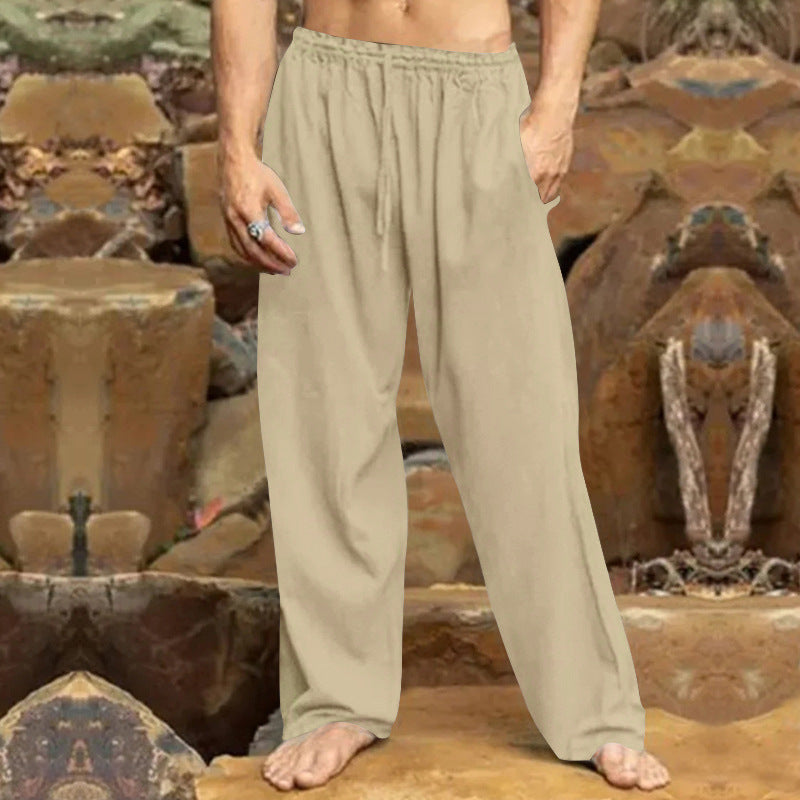 Herren entspannende Freizeithose mit elastischem Bund und praktischen Taschen Heidi-Mode