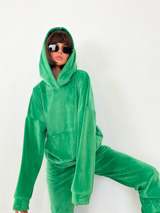 Damen Kuscheliges Hoodie und Jogginghose Set Heidi-Mode