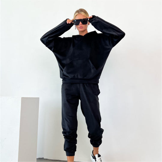 Damen Kuscheliges Hoodie und Jogginghose Set Heidi-Mode