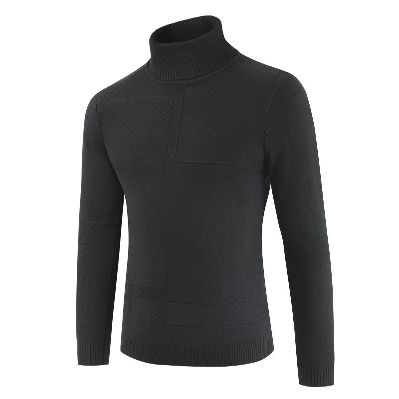 Herren Rollkragenpullover aus weichem Strickmaterial mit modernem Design Heidi-Mode