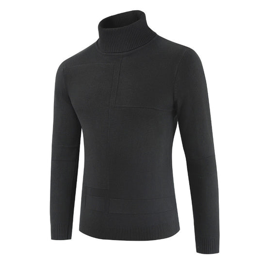 Herren Rollkragenpullover aus weichem Strickmaterial mit modernem Design Heidi-Mode