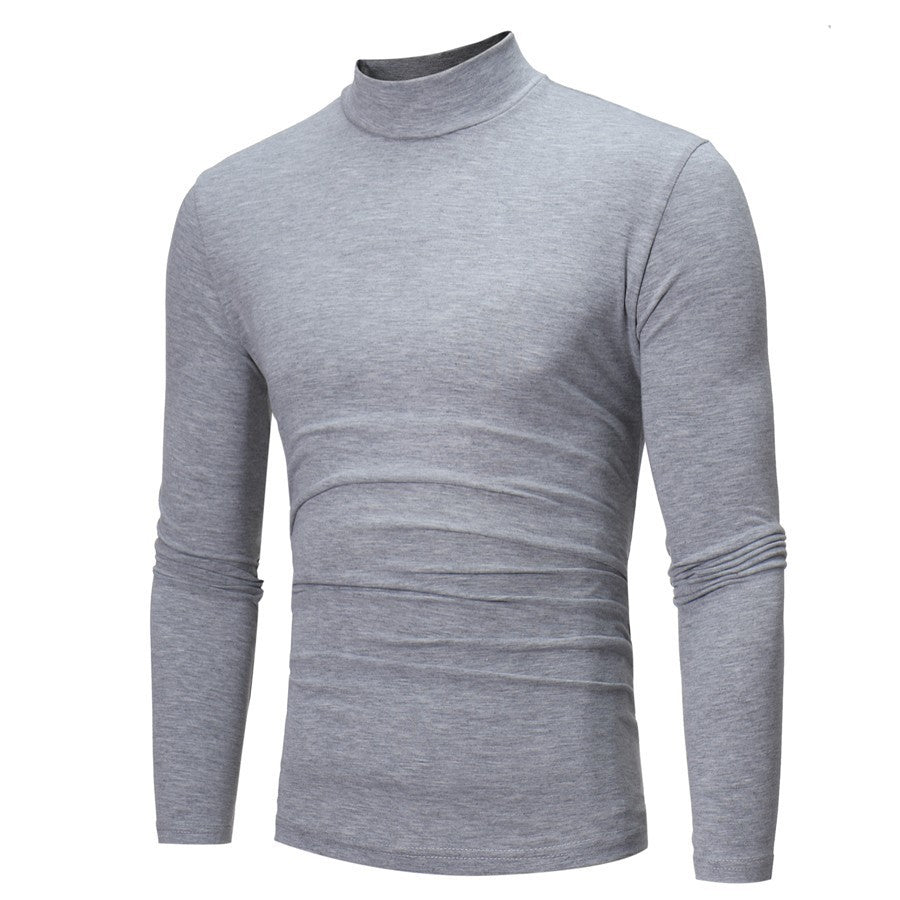 Herren Rollkragenpullover mit enger Passform und edel strukturiertem Material Heidi-Mode