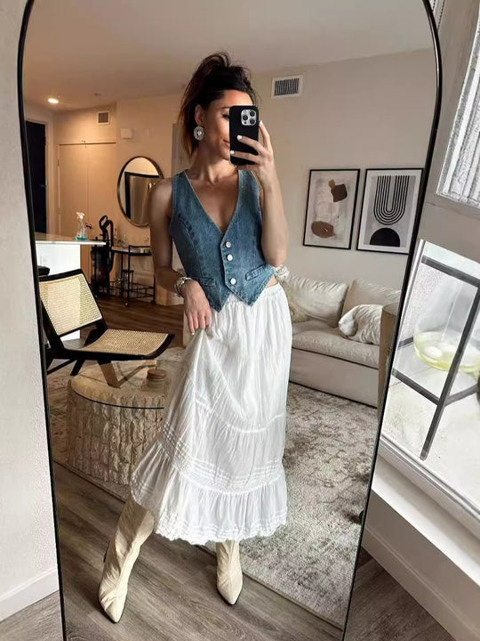 Damen Jeansweste Heidi-Mode