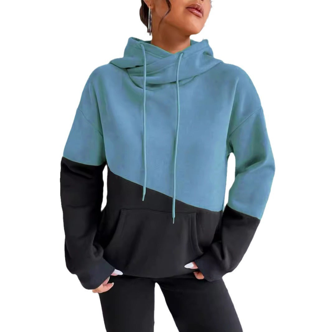 Damen Hoodie mit hochgeschlossenem Kragen Heidi-Mode