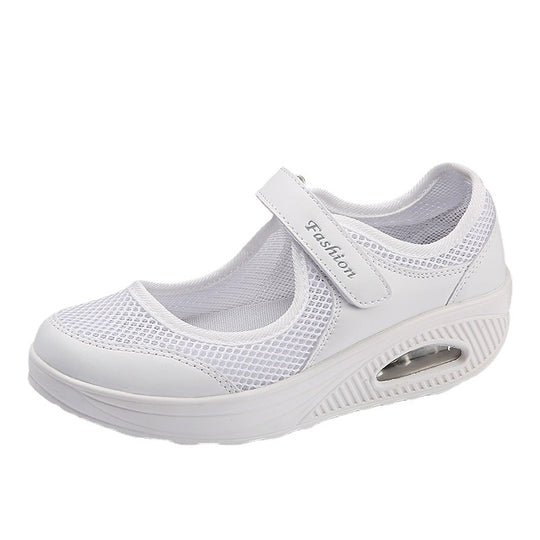Damen Atmungsaktive Slip-On Sneakers mit verstellbarem Klettverschluss und innovativem Design Heidi-Mode