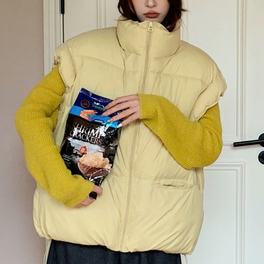 Damen Wattierte Freizeitweste mit hochabschließendem Kragen und praktischen Eingrifftaschen Heidi-Mode