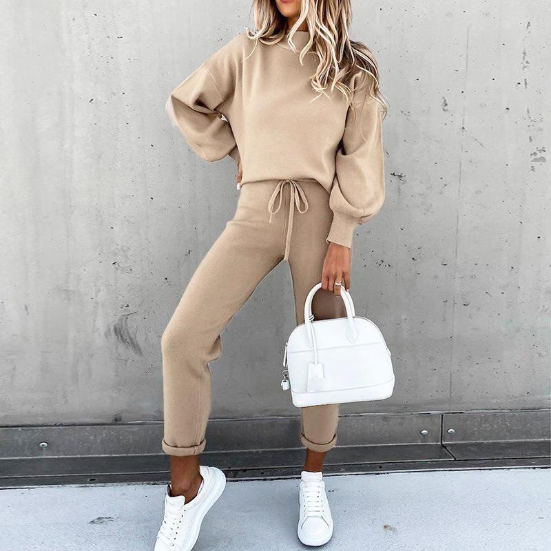 Damen Lässiges Hoodie-Set mit bequemen Jogginghosen Heidi-Mode