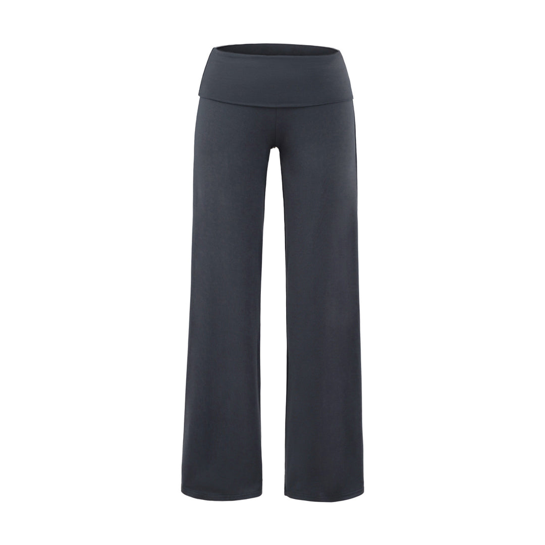 Damen weite Yoga-Hose mit hohem Bund und atmungsaktivem Stoff Heidi-Mode