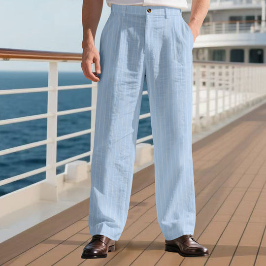 Herren elegante Anzughose mit schmalen Nadelstreifen Heidi-Mode