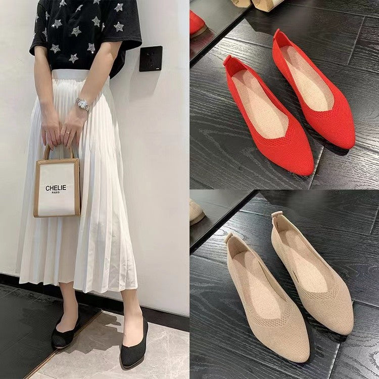 Damen elegante und atmungsaktive Ballerinas mit flexiblem Fußbett Heidi-Mode