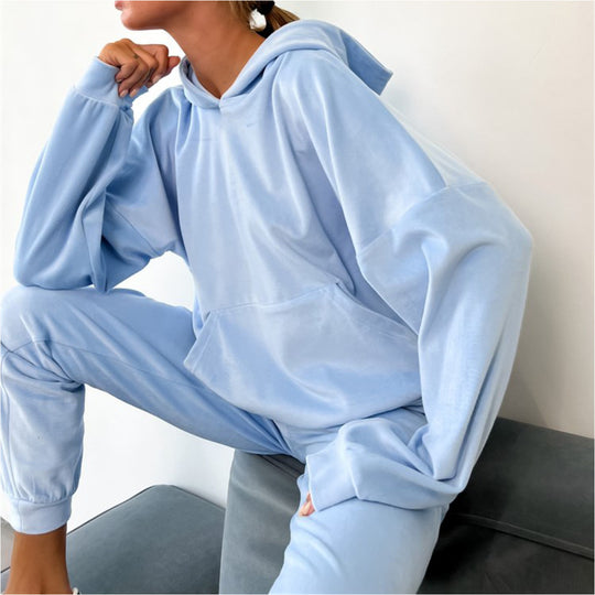 Damen Kuscheliges Hoodie und Jogginghose Set Heidi-Mode