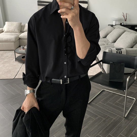 Herren Oversize-Hemd aus atmungsaktiver Baumwolle mit lässigem Schnitt Heidi-Mode
