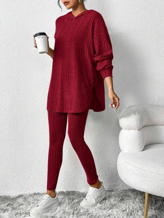 Damen lässiges Lounge-Outfit mit oversized Pullover und Leggings Heidi-Mode