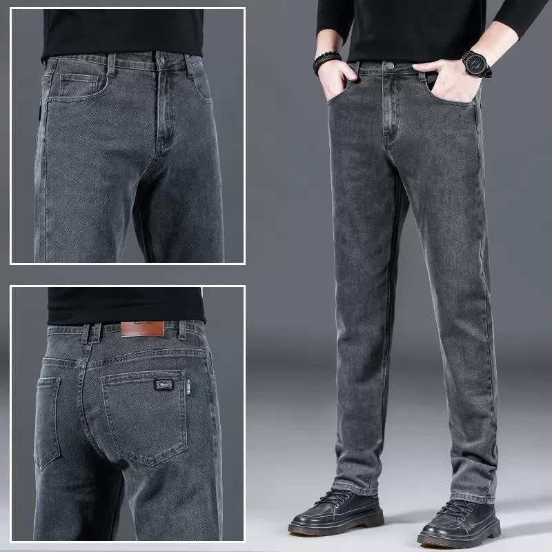 Herren modische Slim-Fit Jeans aus weichem Denim Heidi-Mode
