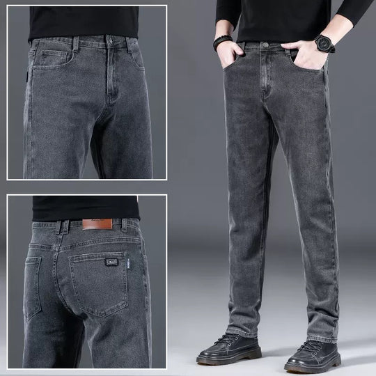 Herren modische Slim-Fit Jeans aus weichem Denim Heidi-Mode
