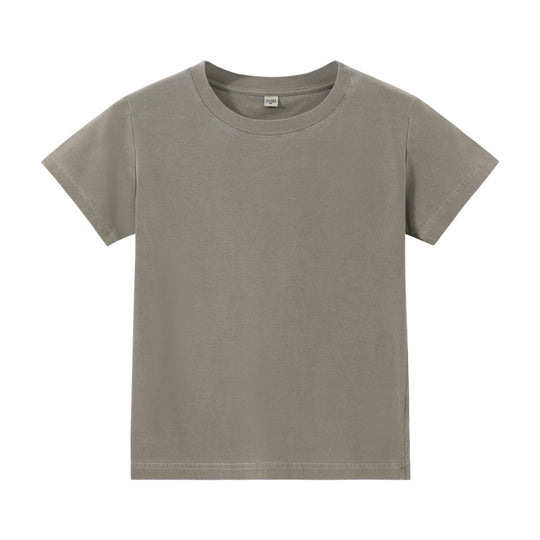 Heidi Mode | Schillerndes altes kurzes T-Shirt mit Färbung