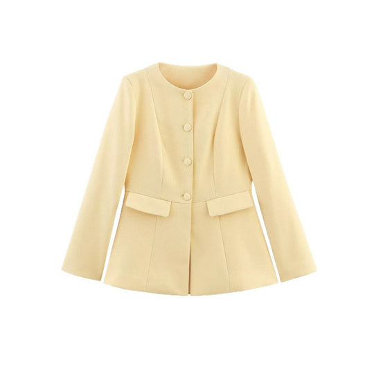 Damen moderne Blazerjacke mit strukturiertem Design Heidi-Mode