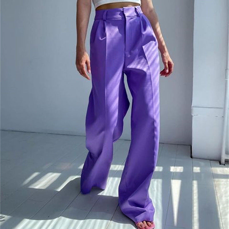 Damen Weite Palazzo-Hose mit eleganter Taillierung und modischem Schnitt Heidi-Mode