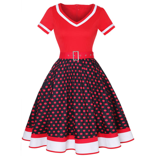 Heidi Mode | Vintage Hepburn Polka Dot Kleid