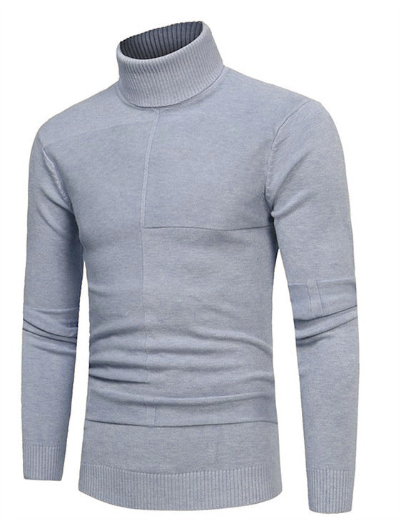 Herren Hochwertiger Rollkragenpullover aus weichem Strick Heidi-Mode