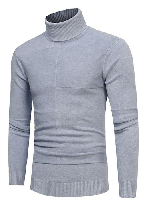 Herren Hochwertiger Rollkragenpullover aus weichem Strick Heidi-Mode