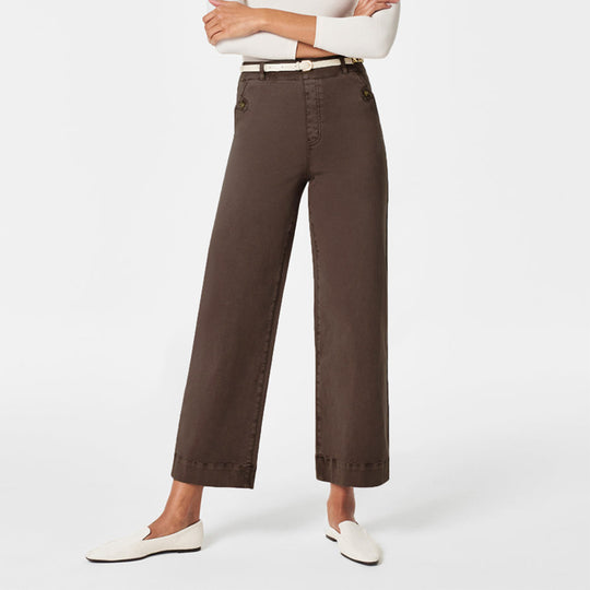 Damen Weitgeschnittene Stoffhose mit eleganten Details Heidi-Mode