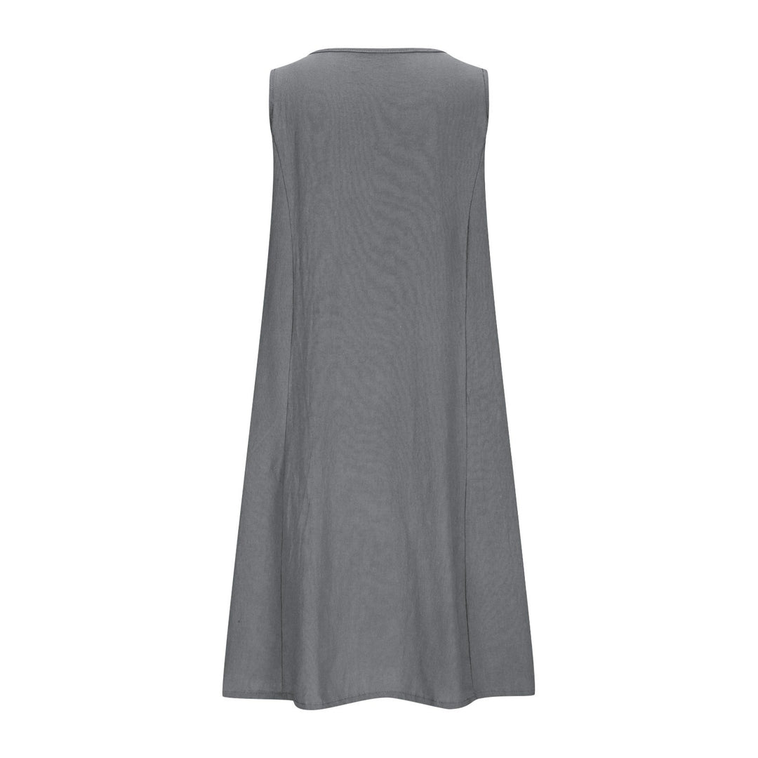 Damen Freizeit Ärmelloses Shift-Kleid Heidi-Mode